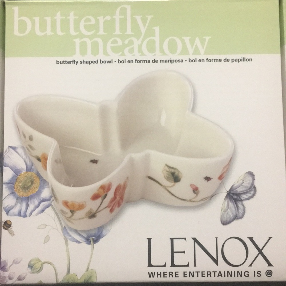 NEW Lenox butterfly shaped bowl